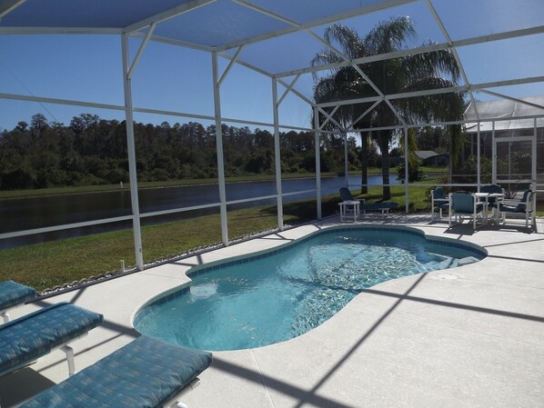 Swimming pool resurfaced in October 2021.