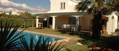 Rear garden and pool