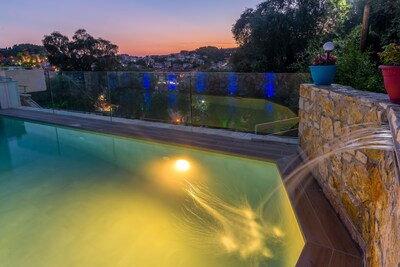  Villa Parga.  3 floor with private pool  in the center , stunning view