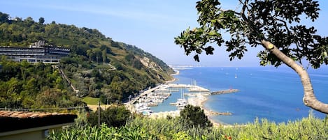 View of port and beach area