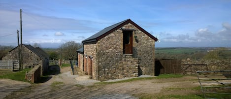 Looking down the yard