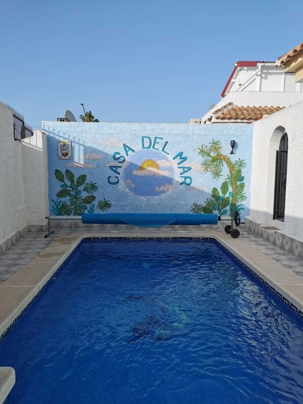 Private gated pool area