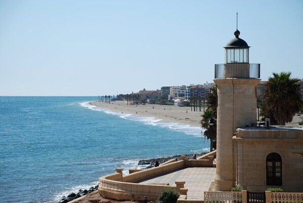 Lighthouse at Castillo de Santa Ana. 25 min stroll