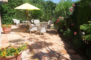 Relax in secluded patio