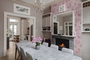Ground floor dining room leading to kitchen