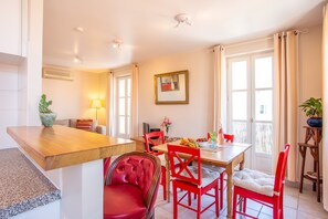 Dining and Lounge area leading onto sunny South facing Balcony.