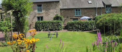 three cottages in a row