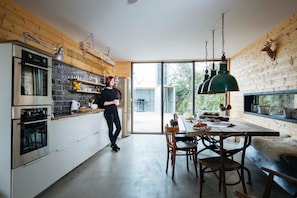 Kitchen dining area with seating for 12