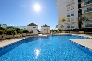 Inviting communal swimming pool available for guests