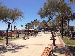 Boulevard in front of the apartment