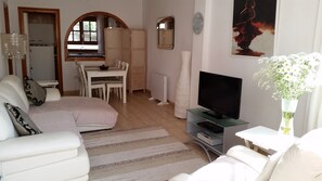 Living room and dining area 