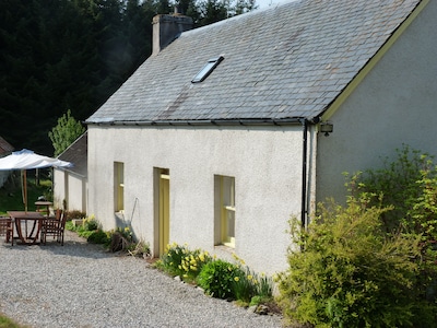 Traditionelle Highland Croft Hütte. Hundefreundlich.