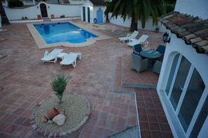 Evening view from the roof terrace
