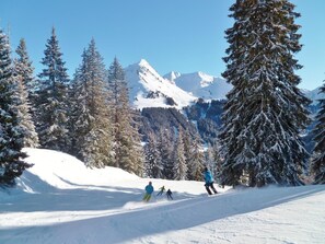 On the piste in Morzine