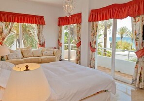 Master bedroom with terrace and sea views