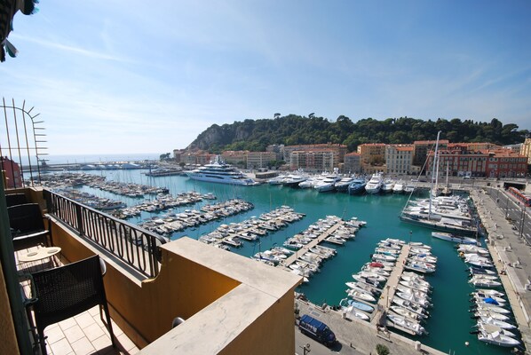 South west facing view of the port from the two balconies