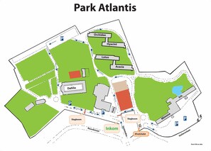 Plan van het park met de residentie Acacia, Orchidee en Dahlia