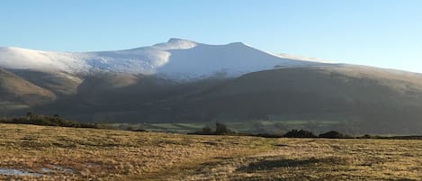 view of pen y fan from Libanus Common 2nd January 2017