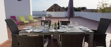 Our private terrace which gets all day sun
