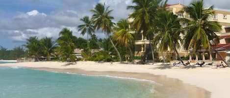 apartment building and beach