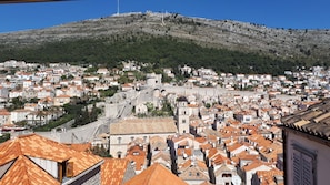 Panorama, old town, cable car.