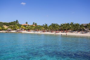 2 coral reefs in front of the beach