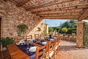 Outdoor dining area