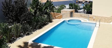 Pool view from rear patio