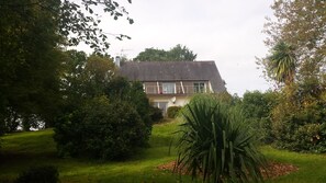 front of house from the garden