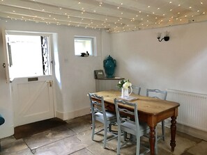 dining area and stable door 