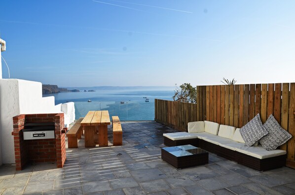 Outdoor Area with full harbour and beach view