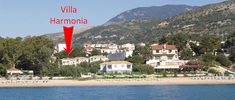 Villa seen from the sea