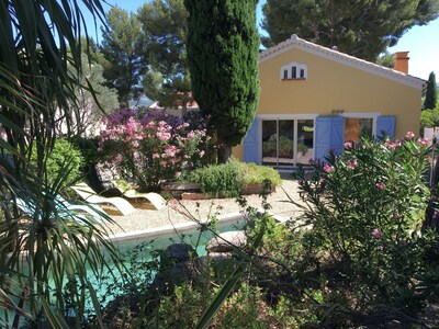 Villa con piscina en el jardín 500m de la Grande Plage des Lecques