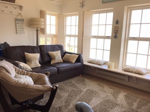 Sitting room with views out to sea