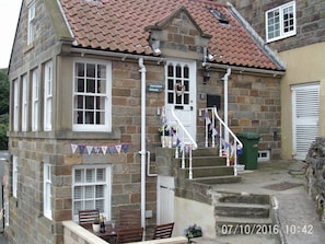 Galleon House dressed in summer bunting. (Any excuse to put up bunting!)