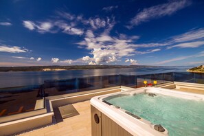 Rooftop jacuzzi gives you a unique opportunity to enjoy views on Adriatic sea