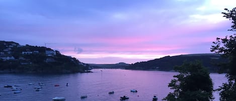 The beautiful South Sands bay at sunset, as seen from the Bolt Head Dev't