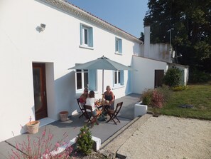 Terrace at front of house perfect for breakfast or morning coffee!! 