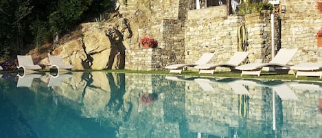 infinity pool and relax area