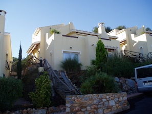 Front view of Las Palmitas villa