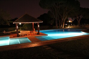 Swimming pool by night