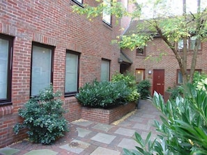 Quietly situated in a courtyard setting