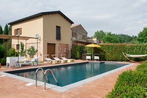 The pool and the barn
