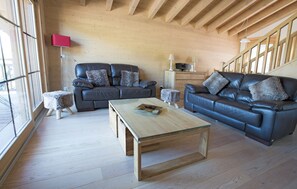 Open plan living with balcony