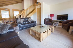 Open plan living with balcony