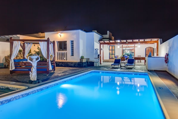 Refreshing pool in summer and heated in winter