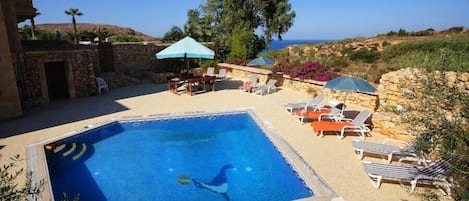 Pool area with views