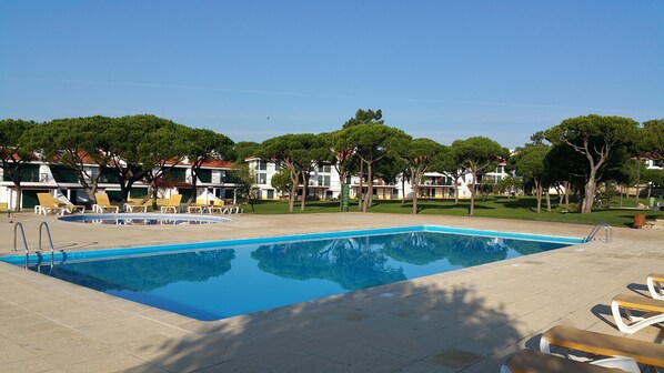 One of the three swimming pools