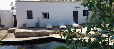 Pool and back of house, taken from the back wall.