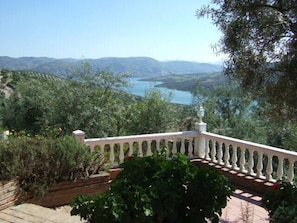 View of the lake from the terrace